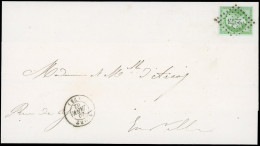 Obl. 12a - 5c. Vert-jaune Obl. Losange PC 2273 S/lettre Locale Frappée Du CàD De NIORT Du 20 Janvier 1862. SUP. - 1853-1860 Napoleone III