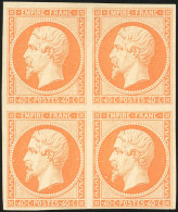 * 16 - 40c. Orange. Bloc De 4. Belle Nuance. SUP. - 1853-1860 Napoleon III