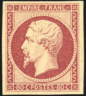 * 17A - 80c. Carmin. Grandes Marges. SUP. - 1853-1860 Napoleon III