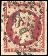 Obl. 18a - 1F. Carmin Foncé. TB. - 1853-1860 Napoleon III