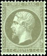 * 19a - 1c. Vert-bronze. TB. - 1862 Napoleone III