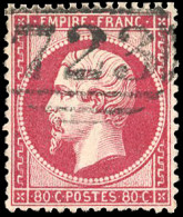 Obl. 24 - 80c. Rose. Obl. Cachet Anglais 723. Superbe Frappe. SUP. - 1862 Napoleon III