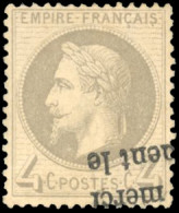 Obl. 27B - 4c. Gris. Obl. Typographique. SUP. - 1863-1870 Napoléon III Con Laureles