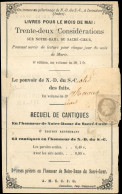 Obl. 27B - 4c. Gris S/document Religieux Frappée Du CàD De CHATEAUBOURG Du 24 Avril 1872 à Destination De RENNES. TB. - 1863-1870 Napoléon III Con Laureles