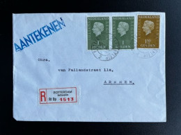 NETHERLANDS 1975 REGISTERED LETTER ROTTERDAM DELFTSEPLEIN TO ARNHEM 15-04-1975 NEDERLAND AANGETEKEND - Brieven En Documenten