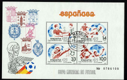 1982 World Cup Spain  Michel ES BL25 Stamp Number ES 2295 Yvert Et Tellier ES BF31 Used - Blocs & Hojas