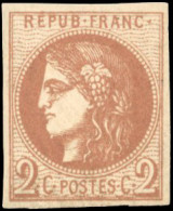 * 40Bb - 2c. Marron. Report 2. Belle Nuance. SUP. - 1870 Ausgabe Bordeaux