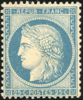 * 60B - 25c. Bleu. Type II. Très Frais. TB. - 1871-1875 Cérès