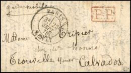 Obl. LA VILLE DE FLORENCE. Lettre D'un Grade Mobile Frappée Du Cachet Rouge "P.P." Et Du CàD De PARIS - SENAT Du 23 Sept - Oorlog 1870