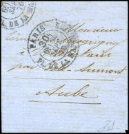 Obl. LA VILLE DE FLORENCE. Petite Lettre Manuscrite Frappée Du CàD Taxe ''30c. PARIS - PL. DE LA MADELEINE'' Du 24 Septe - Guerra De 1870