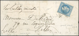 Obl. 29 - LE CELESTE. 20c. Lauré, Avec Variété De Cassure 94 A2, Obl. S/lettre Frappée Du CàD De PARIS Du 29 Septembre 1 - Guerra De 1870