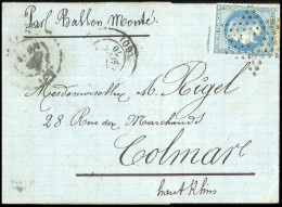Obl. 29 - L'ARMAND BARBES. 20c. Lauré Obl. étoile S/lettre Frappée Du CàD De PARIS (60) Du 30 Septembre 1870 à Destinati - War 1870