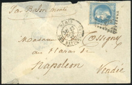 Obl. 29 - LE GODEFROY-CAVAIGNAC. 20c. Lauré Obl. GC S/lettre Frappée Du CàD De PARIS - LES BATIGNOLLES Du 13 Octobre 187 - War 1870
