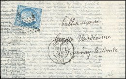 Obl. 37 - LE DAGUERRE. 20c. Siège Obl. étoile S/Correspondance Havas, En Français, Frappée Du CàD De PARIS (60) Du 11 No - Guerra Del 1870