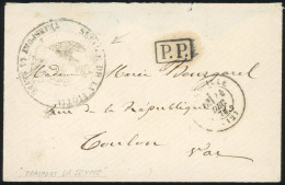 Obl. Lettre Frappée Du Grand Cachet Militaire Avec Aigle ''SERVICE DE LA FLOTTE - TRANSPORT LA SEINE'' Et Du CàD De MARS - War 1870