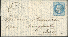 Obl. 29 - 20c. Lauré Obl. 3934 S/lettre Manuscrite De DRUCOURT Frappée Du CàD De THIBERVILLE Du 23 Novembre 1870 à Desti - Guerre De 1870
