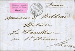 Obl. Vignette Gratis Non Oblitérée S/lettre Frappée Du CàD De LUZERN Du 15 III 71 à Destination De LA FOUILLOUSE - LOIRE - War 1870