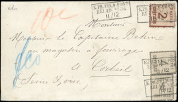 Obl. 2+3 - 2c. Et 2 X 4c. Obl. FELPOST RELAIS N°36 Du 11 Décembre S/lettre à Destination De CORBEIL - SEINE ET OISE. Let - Other & Unclassified