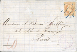 Obl. 31 - Lettre Frappée Du CàD FRANCO Violet De METZ Du 29 Juin 1871 Et Affranchie Au Départ Avec Un 40c. Orange Obl. é - Other & Unclassified