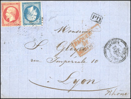 Obl. 14+17 - SAMSOUN. 20c. + 80c. (déf.) Empire Non Dentelé Obl. PC 4013 S/lettre Frappée Du CàD Perlé De SAMSOUN - TURQ - 1849-1876: Klassieke Periode