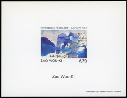 ** 2928 - 6F.70 Zao Wou-Ki. Bloc ND Gommé. SUP. - Sonstige & Ohne Zuordnung