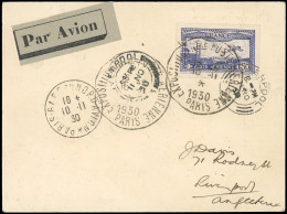 Obl. 6c - 1F.50 Outremer, Perforé EIPA30, Obl. S/verso De Carte Postale Numérotée De L'exposition Avec Bordure En Vert,  - Otros & Sin Clasificación