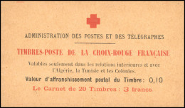 ** 147C1 - Carnet Croix-Rouge. SUP. - Andere & Zonder Classificatie