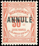 * 47-CI1 - 50c. Rouge. Surcharge "ANNULE". TB. - Instructional Courses