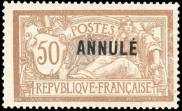 ** 120-CI1 - 50c. Merson Brun Et Gris. Surcharge "ANNULE". TB. - Cursussen