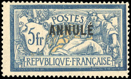 ** 123-CI1 - 5F. Merson Bleu Et Chamois. Surcharge "ANNULE". Décentré. B. - Cursussen