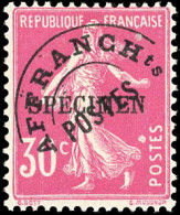 * 59-CI1 - 30c. Rose. Surcharge "SPECIMEN". TB. - Cursussen