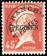 * 67-CI1 - 45c. Rouge. Surcharge "SPECIMEN". TB. - Cursussen