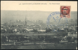 Obl. 3 - SAINTE-FOY LA GRANDE. 1F.50 Brun-rouge, Type III, Obl. S/carte Locale Frappée Du Grand Cachet Bleu ''COMITE DE  - Bevrijding