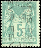 (*) 3a - 5c. Vert. Surcharge Verticale. 4 Lignes. TB. - Autres & Non Classés