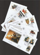 - 50 % Sur Le Port : 2011 " LES POMPIERS DE PARIS " Sur 5 Enveloppes 1er Jour Sur Soie N°YT 4582 à 4591 FDC à Saisir !!! - Feuerwehr