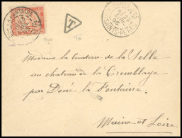 Obl. 34 - Lettre Frappée Du CàD De PARIS 15 - R. DES SAINTS-PERES Du 22 Avril 1895 à Destination De DOUE-LA-FONTAINE - M - Autres & Non Classés