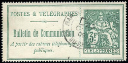 Obl. 30 - 3F. Vert. TB. - Télégraphes Et Téléphones