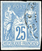 Obl. 35 - 25c. Bleu. Obl. TB. - Autres & Non Classés