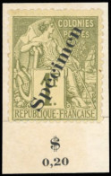 * 46/59 - Série Alphée Dubois Complète Surch. ''SPECIMEN'' Collée S/vignette Avec Valeur En Piastres Indochinoises. Fraî - Sonstige & Ohne Zuordnung