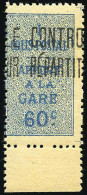 ** 7A - 60c. Bleu. Bas De Feuille. TB. - Andere & Zonder Classificatie