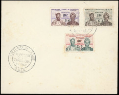 Obl. 332/334 - 3 Valeurs Obl. S/lettre Frappée Du CàD ''FIRST DAY OF ISSUE - RE-UNIFICATION OF THE CAMEROONS 1-1-196 - B - Andere & Zonder Classificatie