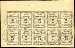 Obl. 8a - 5c. Feuille De 10 Timbres. Obl. TAMATAVE Du 27 Août 1891. SUP. - Andere & Zonder Classificatie