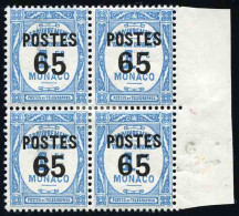 * 148a - 65c. S/1F. Bleu Clair. Variété Gros ''6'' Dans Bloc De 4. BdeF. TB. - Autres & Non Classés