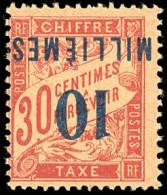 ** 7A - 10m. S/30c. Rouge-carmin. Variété Surcharge Renversé. TB. - Other & Unclassified