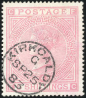 Obl. SG#130 - 1882 (25 Novembre). 5/- Rose. Blued Paper. Plate 4. Wmk. Anchor. Perf. 14. Used Is Genuine. Cancelled By ' - Other & Unclassified