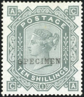 * SG#131 - 10sh. Grey Green. Plate 1. Overprint ''SPECIMEN''. Exceptional Quality. - Other & Unclassified