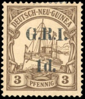 * SG#1 - 1d. On 3pf. Brown. VF. - Papoea-Nieuw-Guinea