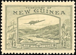 * SG#225 - 1£. Olive-green. SUP. - Papua Nuova Guinea