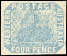 (*) SG#3w - 4d. Pale Blue ''A'' In ''POSTAGE'' With Thin Right Limb. SUP. R. - Andere & Zonder Classificatie