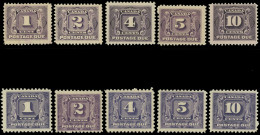 * SG#D1/D8 - Postage Due Stamps. + D9/D13. 2 Complet Sets. 10 Values. VF. - Andere & Zonder Classificatie